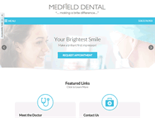 Tablet Screenshot of medfielddental.com